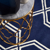 Network Rugs Neo Lattice Design Navy Rug