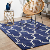 Network Rugs Neo Lattice Design Navy Rug