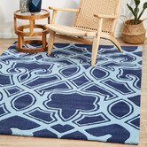 Network Rugs Gothic Tribal Design Navy Rug