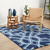 Network Rugs Gothic Tribal Design Navy Rug