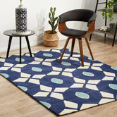 Network Rugs Nest Navy/Yellow Rug