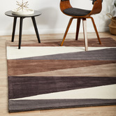 Network Rugs Coffee Tones Cascade Flag Rug