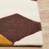 Network Rugs Cube Design Brown/White Rug