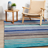 Network Rugs Abrash Stripes Blue/Grey Rug