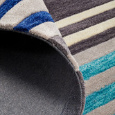 Network Rugs Abrash Stripes Blue/Grey Rug