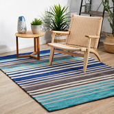 Network Rugs Abrash Stripes Blue/Grey Rug