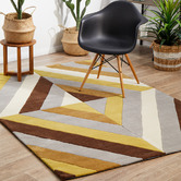 Network Rugs Crystal Prism Yellow/Brown Rug