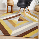 Network Rugs Crystal Prism Yellow/Brown Rug