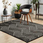 Network Rugs Black Luxury Power-Loomed Textured Rug