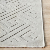 Network Rugs Off White Geometric Power-Loomed Textured Rug