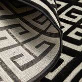 Network Rugs Black Art Deco Power-Loomed Textured Rug