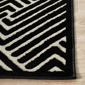 Network Rugs Black Luxury Power-Loomed Textured Rug