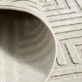 Network Rugs Cream Luxury Power-Loomed Textured Rug