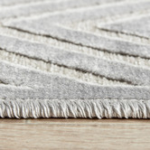 Network Rugs Silver Luxury Power-Loomed Textured Runner