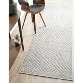 Network Rugs Silver Luxury Power-Loomed Textured Runner