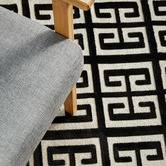 Network Rugs Black Art Deco Power-Loomed Textured Rug