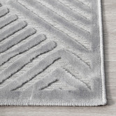 Network Rugs Silver Luxury Power-Loomed Textured Rug