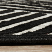 Network Rugs Black Luxury Power-Loomed Textured Rug
