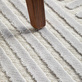 Network Rugs Silver Luxury Power-Loomed Textured Runner