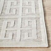 Network Rugs Off White Art Deco Power-Loomed Textured Rug