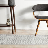Network Rugs Silver Luxury Power-Loomed Textured Runner