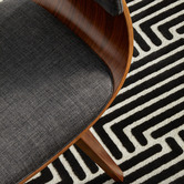 Network Rugs Black Luxury Power-Loomed Textured Rug