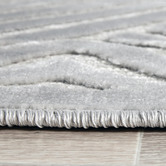 Network Rugs Silver Luxury Power-Loomed Textured Rug