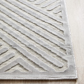 Network Rugs Silver Luxury Power-Loomed Textured Runner