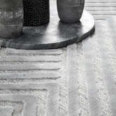 Network Rugs Silver Luxury Power-Loomed Textured Rug