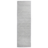 Network Rugs Silver Luxury Power-Loomed Textured Runner