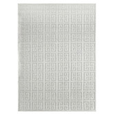 Network Rugs Off White Art Deco Power-Loomed Textured Rug