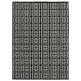 Network Rugs Black Art Deco Power-Loomed Textured Rug