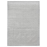 Network Rugs Silver Geometric Power-Loomed Textured Rug