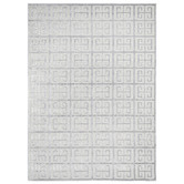 Network Rugs Silver Art Deco Power-Loomed Textured Rug