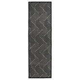 Network Rugs Black Luxury Power-Loomed Textured Runner