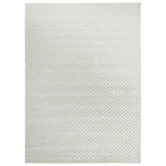 Network Rugs Off White Geometric Power-Loomed Textured Rug