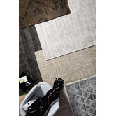 Network Rugs Cream &amp; Grey Transitional Distressed Rug
