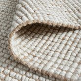 Network Rugs Natural &amp; Cream Hand-Loomed Wool-Blend Runner