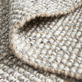 Network Rugs Natural &amp; Grey Hand-Loomed Wool-Blend Rug