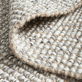Network Rugs Natural &amp; Grey Hand-Loomed Wool-Blend Runner