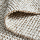 Network Rugs Natural &amp; Cream Hand-Loomed Wool-Blend Rug