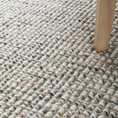 Network Rugs Natural &amp; Grey Hand-Loomed Wool-Blend Rug