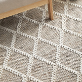 Network Rugs Natural Lucy Hand-Loomed Wool-Blend Rug