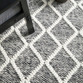 Network Rugs Grey Lucy Hand-Loomed Wool-Blend Rug