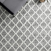Network Rugs Grey Lucy Hand-Loomed Wool-Blend Rug