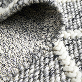 Network Rugs Grey Lucy Hand-Loomed Wool-Blend Rug
