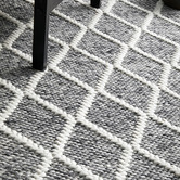 Network Rugs Grey Lucy Hand-Loomed Wool-Blend Rug