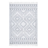 Network Rugs White &amp; Silver Mahdi Moroccan Power-Loomed Shag Rug