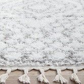 Network Rugs White &amp; Silver Mahdi Moroccan Power-Loomed Shag Rug