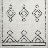 Network Rugs White &amp; Charcoal Chayton Berber Power-Loomed Shag Moroccan Rug